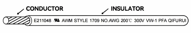 UL1709 Teflon Insulated American Standard Electronic Wire UL1709 Teflon Insulated American Standard Electronic Wire